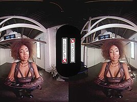 Virtual Reality – Ebony Babe Domino Testing Your Superpowers In Deadpool Xxx