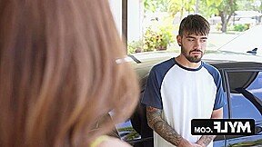 A buxom step-parent instructs her novice step-child on the proper management of considerably sized, thick phalluses.