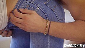 A stunning brunette, Aidra Fox, is intimately involved in a dual penetration encounter.