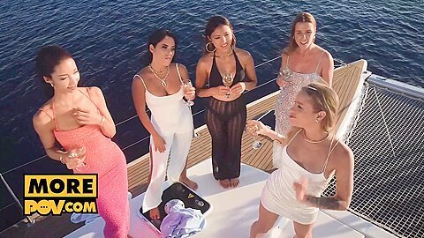 Alexa Flexy, Lia Lin And May Thai Fourway Boat Fuck At Sea