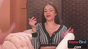Bigtitted voyeur watcher teasing dude