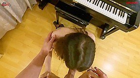 Super hot blowjob by Mel with tits play and cum in mouth