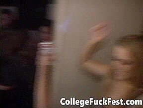 College babe with big tits gets fucked after sucking dick