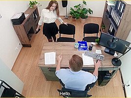 LOAN4K. Russian babe Una Fairy loves to fuck strangers on the office table