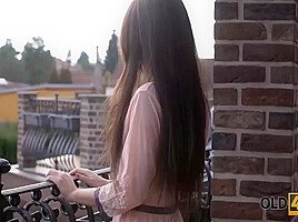 Old Man Returns Home For Sex With Gorgeous Wife With Lana Ray